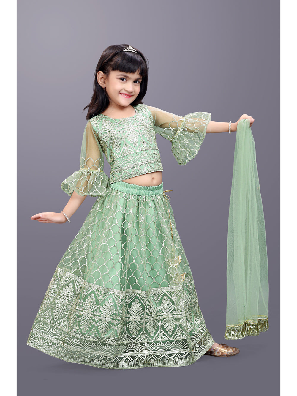 Party Wear Embroidered Lehenga Choli and Dupatta Set