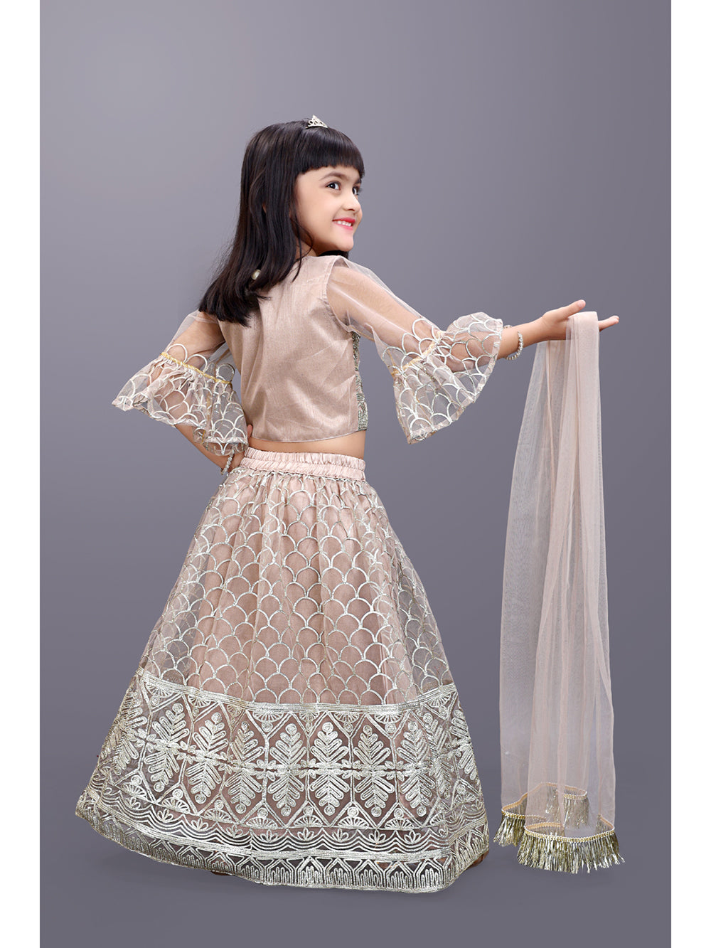 Girls Party Wear Embroidered Lehenga Choli Set with Dupatta | Premium Kids Indian Ethnic Outfit