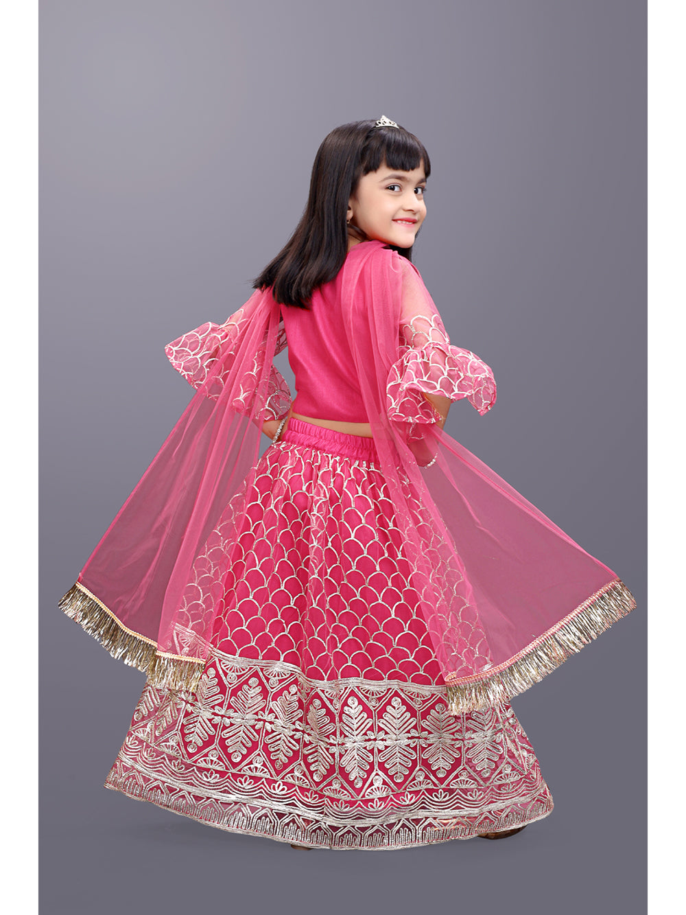 Girls Party Wear Embroidered Lehenga Choli Set with Dupatta | Premium Kids Indian Ethnic Outfit