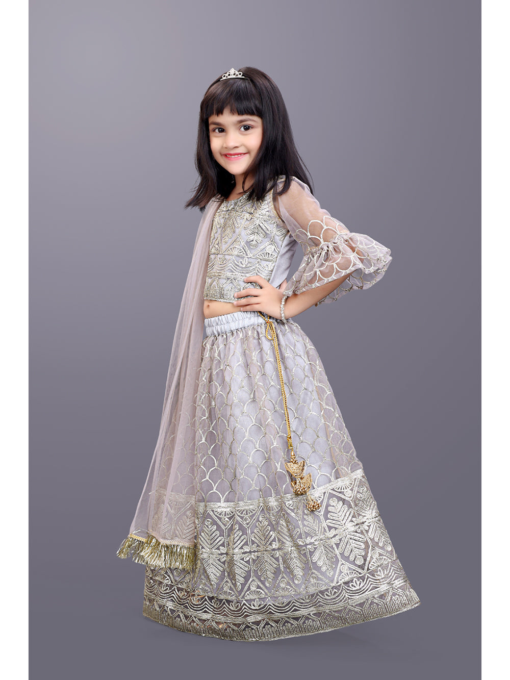 Girls Party Wear Embroidered Lehenga Choli Set with Dupatta | Premium Kids Indian Ethnic Outfit