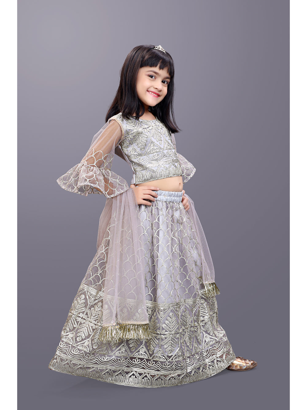 Girls Party Wear Embroidered Lehenga Choli Set with Dupatta | Premium Kids Indian Ethnic Outfit