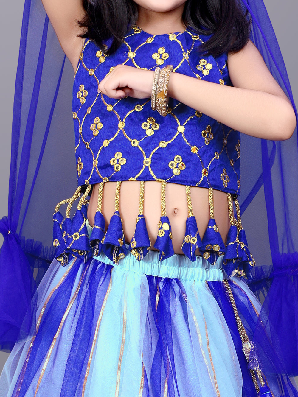 Girls Party Wear Lehenga, Choli and Dupatta Set