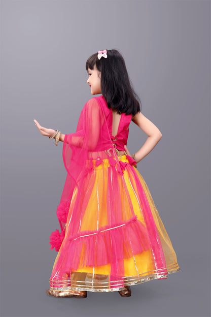 Girls Party Wear Lehenga, Choli and Dupatta Set