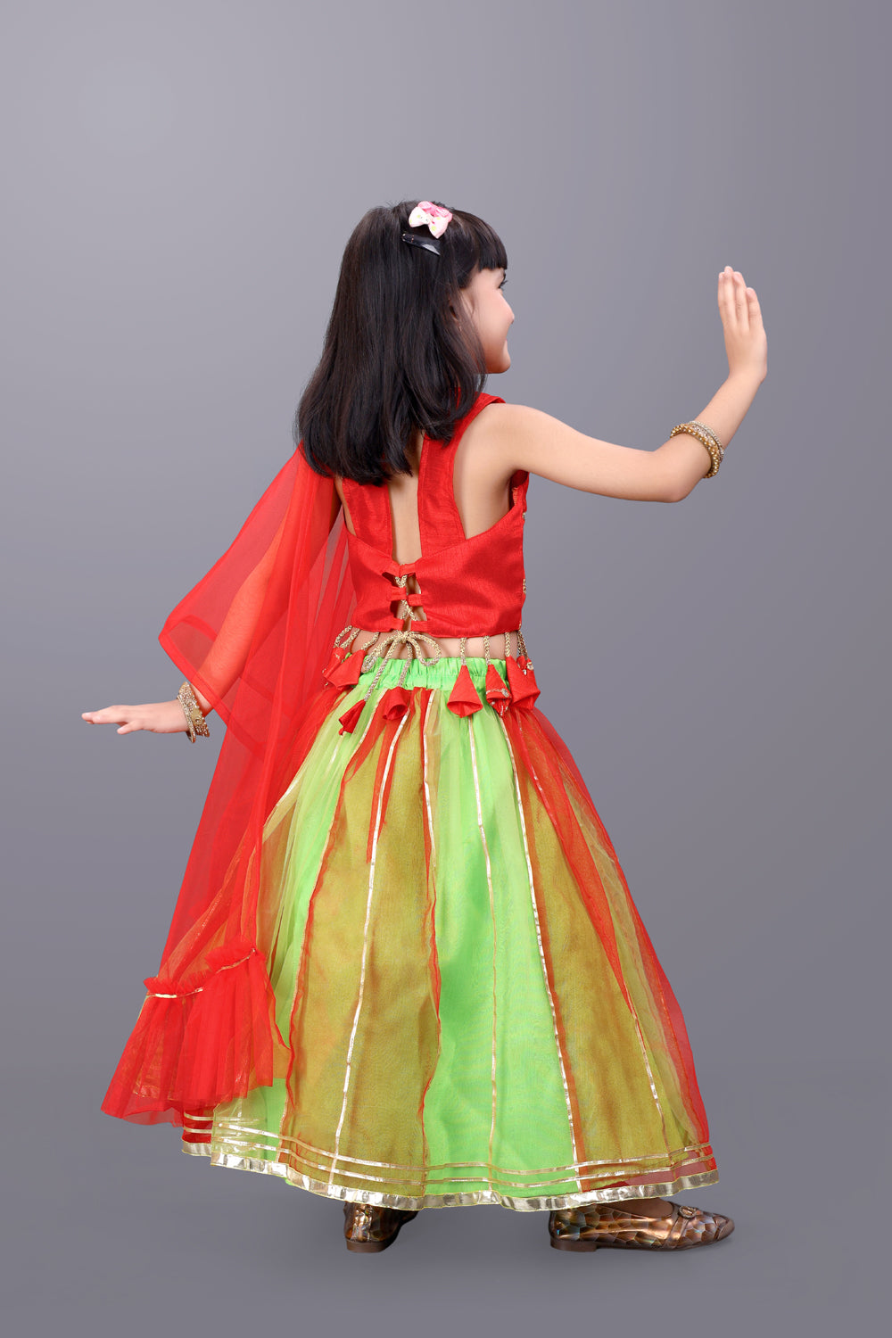 Girls Party Wear Lehenga, Choli and Dupatta Set