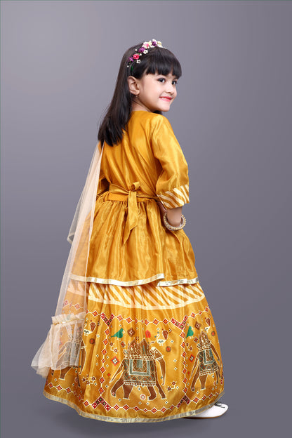 Girls Digital Print Lehenga Choli and Dupatta Set
