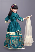 Girls Digital Print Lehenga Choli and Dupatta Set