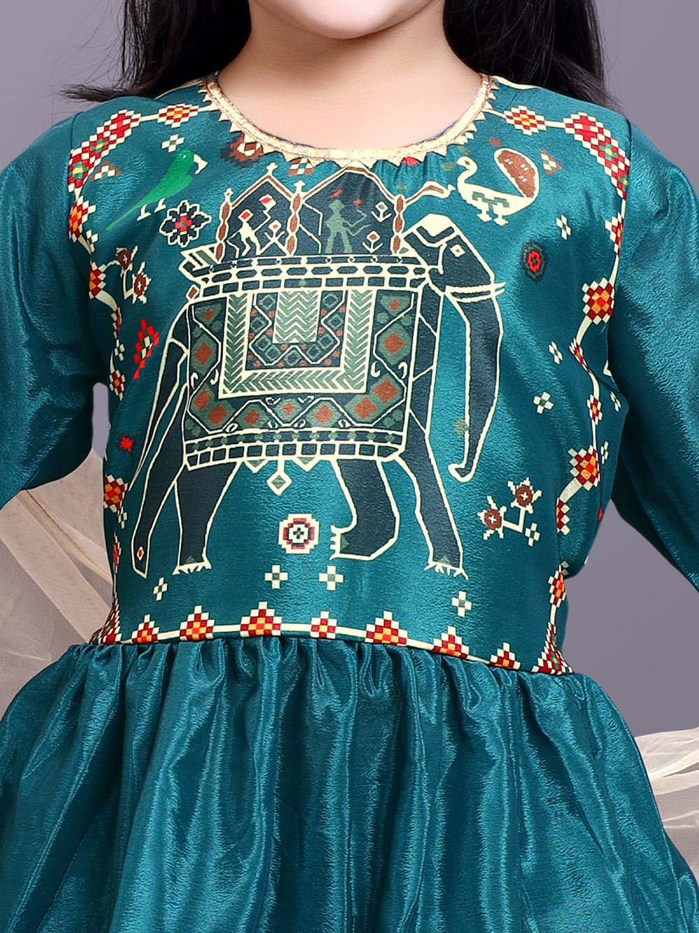 Girls Digital Print Lehenga Choli and Dupatta Set