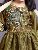 Girls Digital Print Lehenga Choli and Dupatta Set