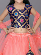 Girls Frill Design Lehenga Choli with Dupatta Set
