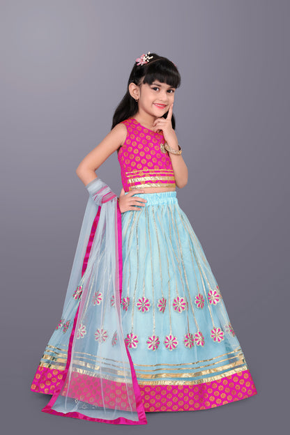 Girls Ethnic Wear Lehenga, Choli and Dupatta Set