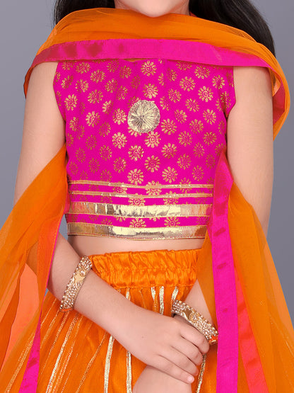 Girls Ethnic Wear Lehenga, Choli and Dupatta Set