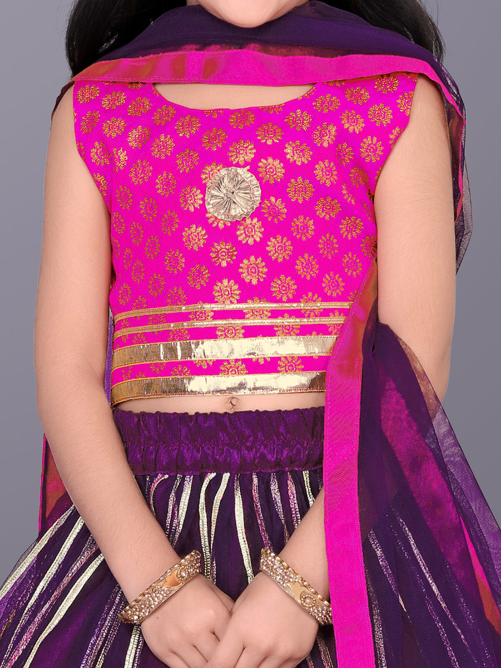 Girls Ethnic Wear Lehenga, Choli and Dupatta Set