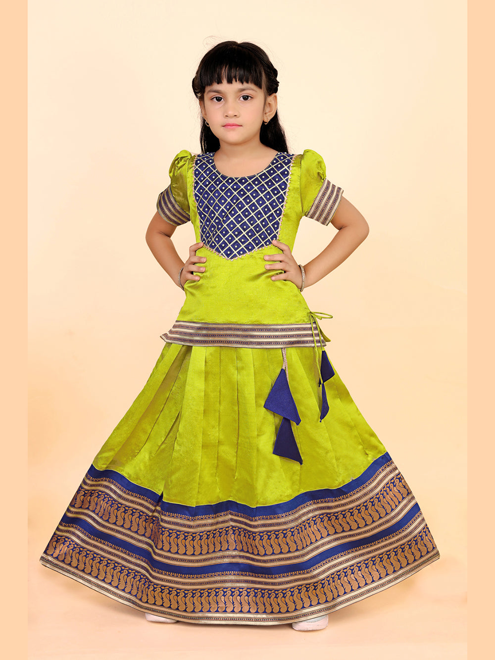 Baby Girls Ethnic Wear Printed Lehenga Set