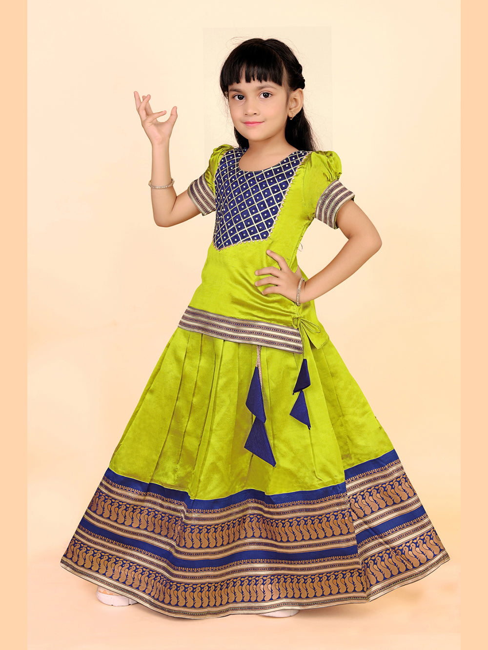 Baby Girls Printed Lehenga Choli Set – Festive Ethnic Wear