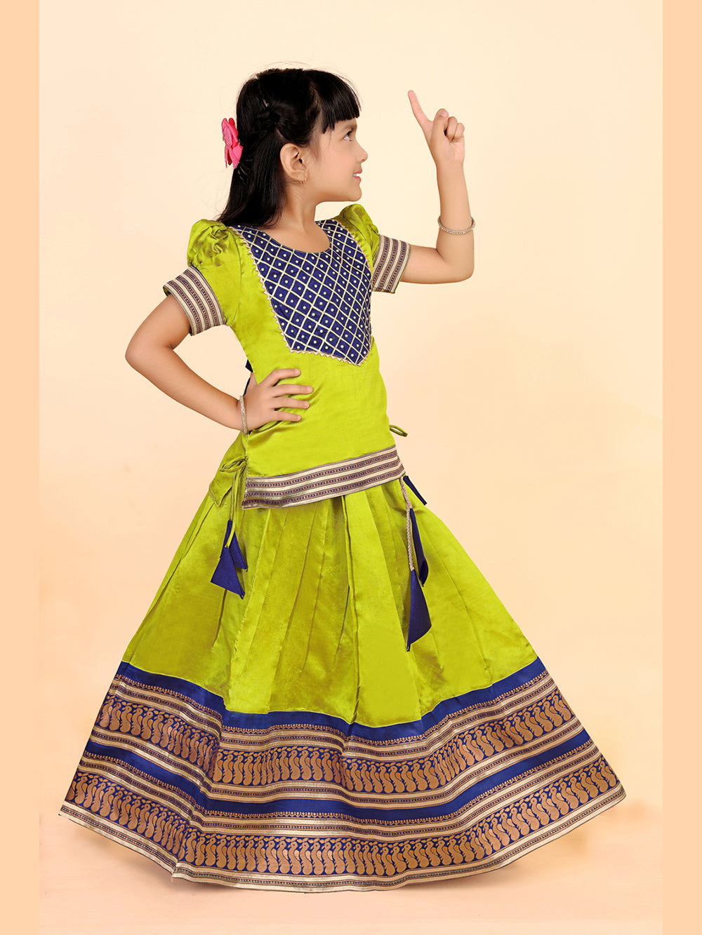 Baby Girls Printed Lehenga Choli Set – Festive Ethnic Wear