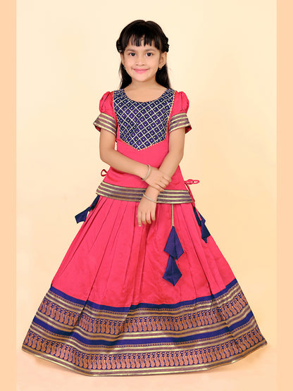 Baby Girls Ethnic Wear Printed Lehenga Set