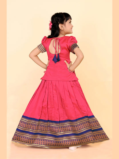 Baby Girls Ethnic Wear Printed Lehenga Set