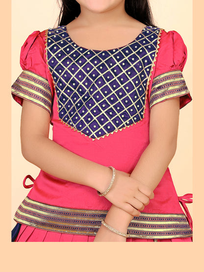 Baby Girls Ethnic Wear Printed Lehenga Set