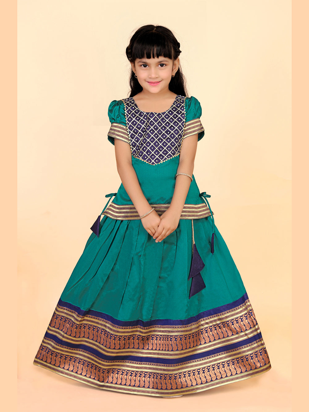 Baby Girls Printed Lehenga Choli Set – Festive Ethnic Wear