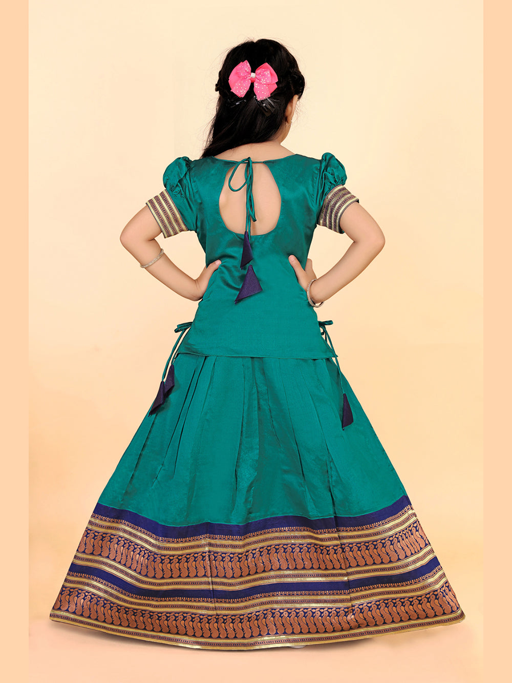 Baby Girls Printed Lehenga Choli Set – Festive Ethnic Wear