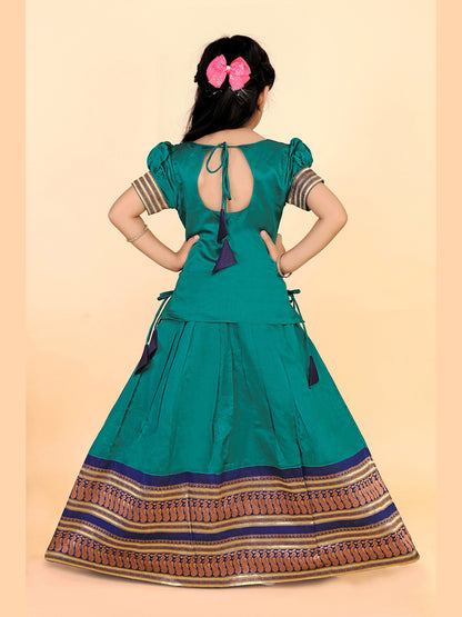 Baby Girls Ethnic Wear Printed Lehenga Set