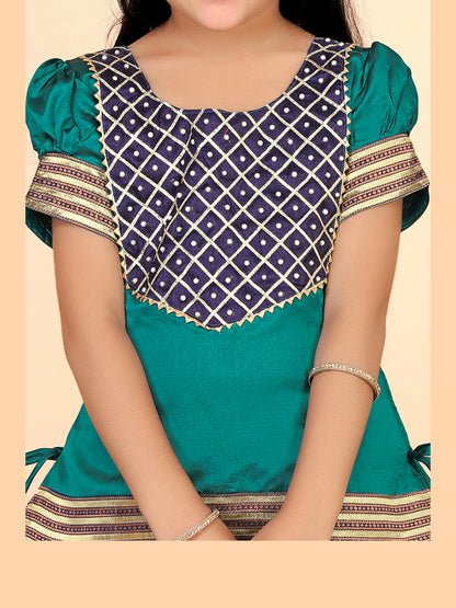 Baby Girls Ethnic Wear Printed Lehenga Set