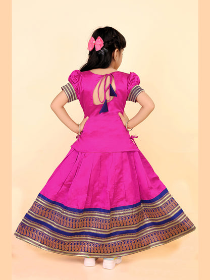 Baby Girls Ethnic Wear Printed Lehenga Set