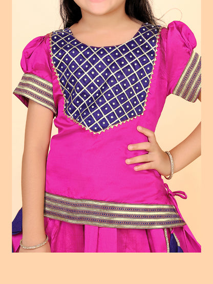 Baby Girls Ethnic Wear Printed Lehenga Set