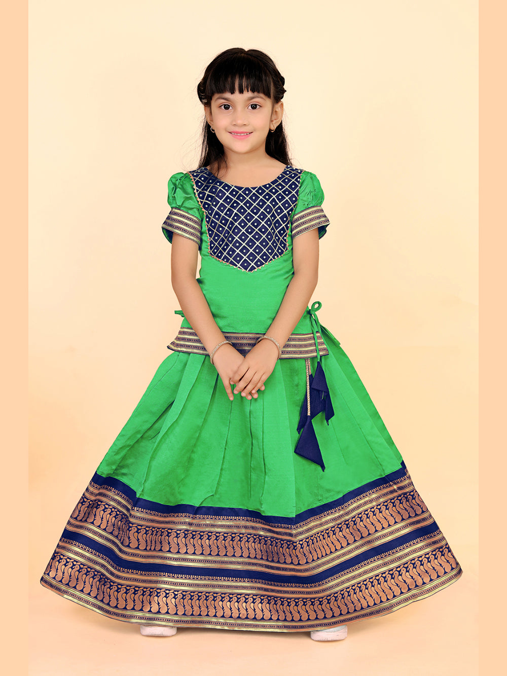 Baby Girls Printed Lehenga Choli Set – Festive Ethnic Wear