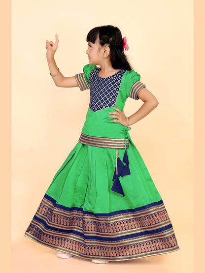 Baby Girls Ethnic Wear Printed Lehenga Set