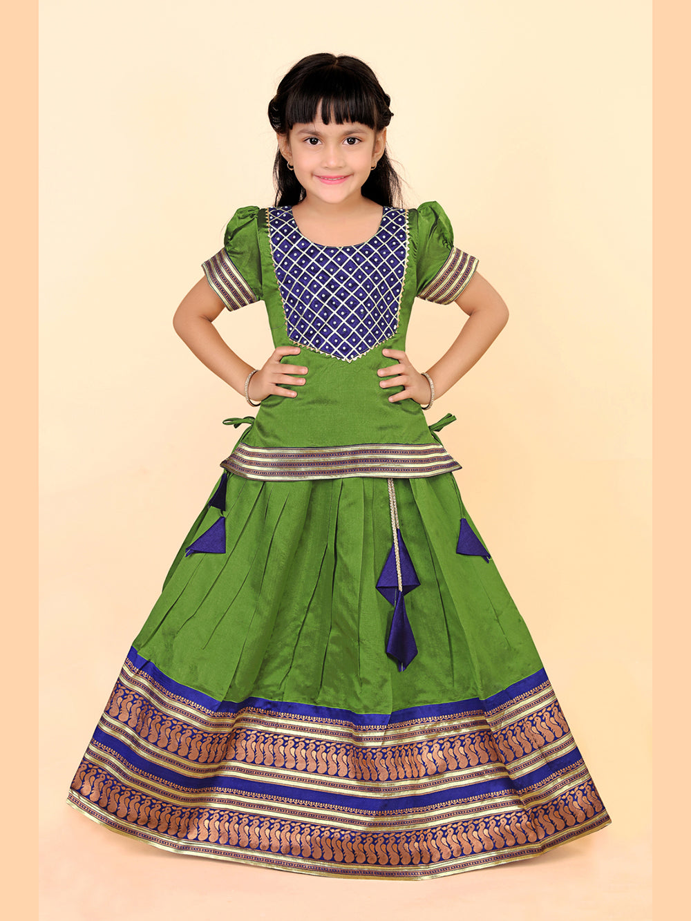 Baby Girls Printed Lehenga Choli Set – Festive Ethnic Wear