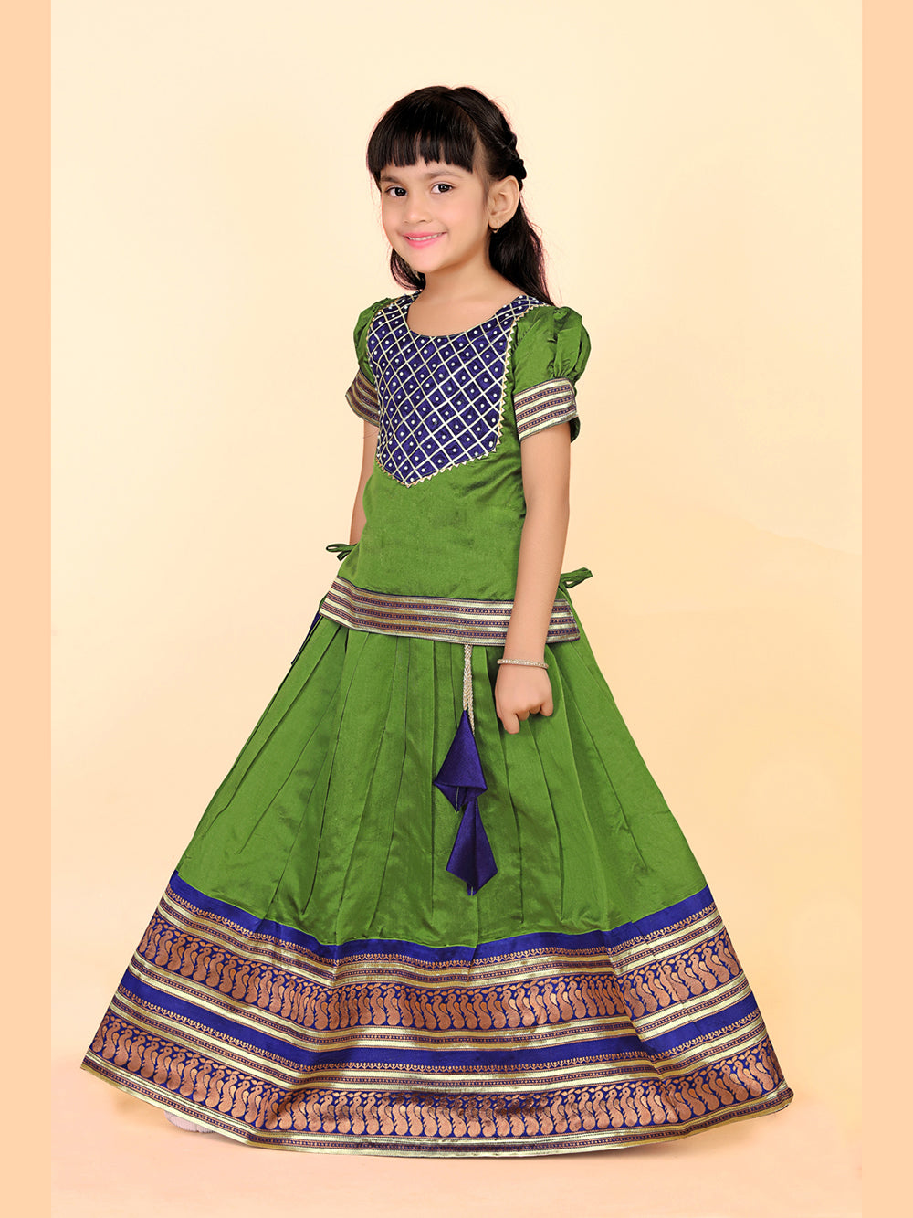 Baby Girls Printed Lehenga Choli Set – Festive Ethnic Wear