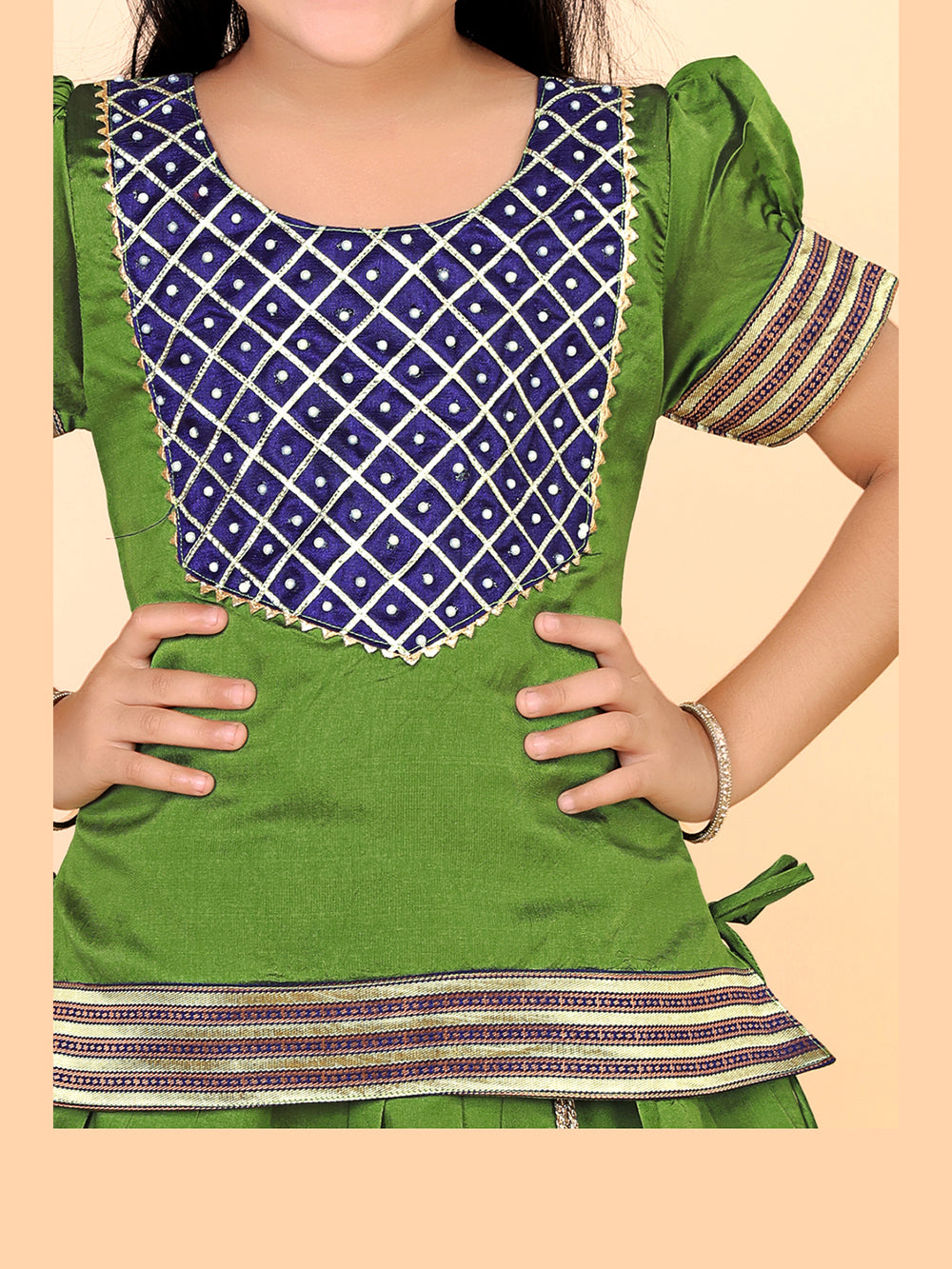 Baby Girls Ethnic Wear Printed Lehenga Set