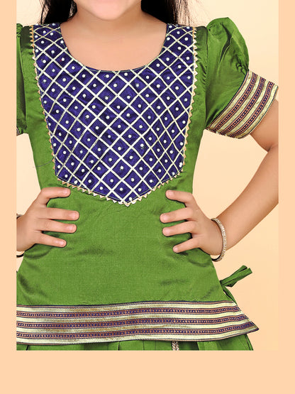 Baby Girls Ethnic Wear Printed Lehenga Set