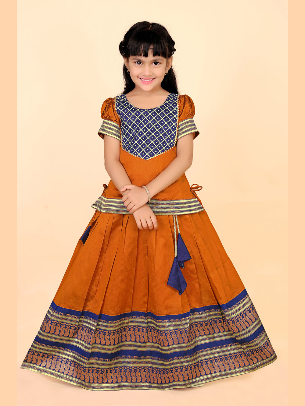 Baby Girls Printed Lehenga Choli Set – Festive Ethnic Wear