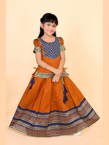 Baby Girls Ethnic Wear Printed Lehenga Set