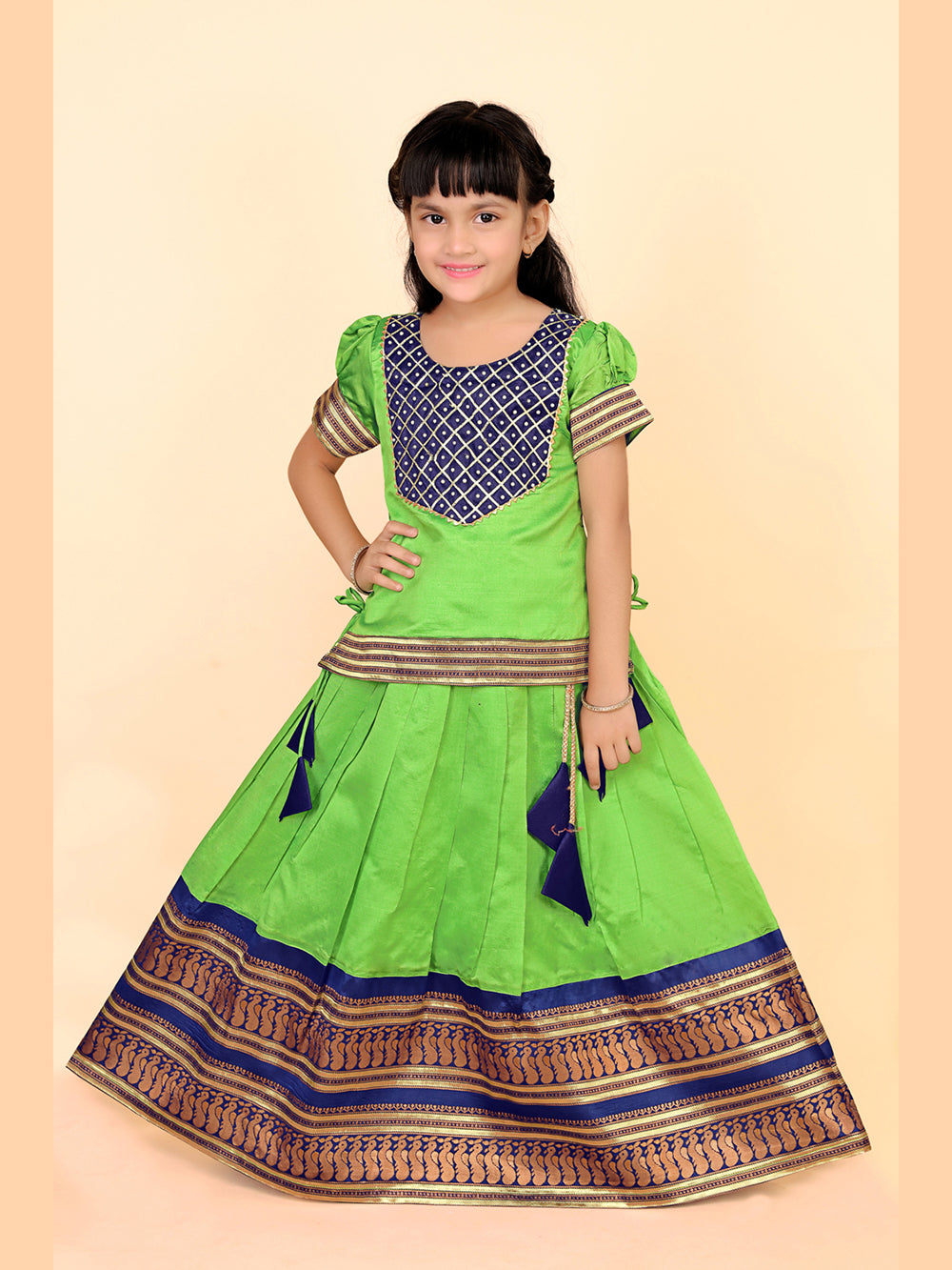 Baby Girls Printed Lehenga Choli Set – Festive Ethnic Wear