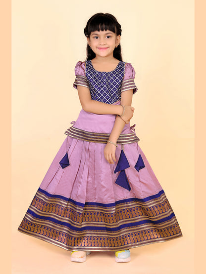 Baby Girls Ethnic Wear Printed Lehenga Set