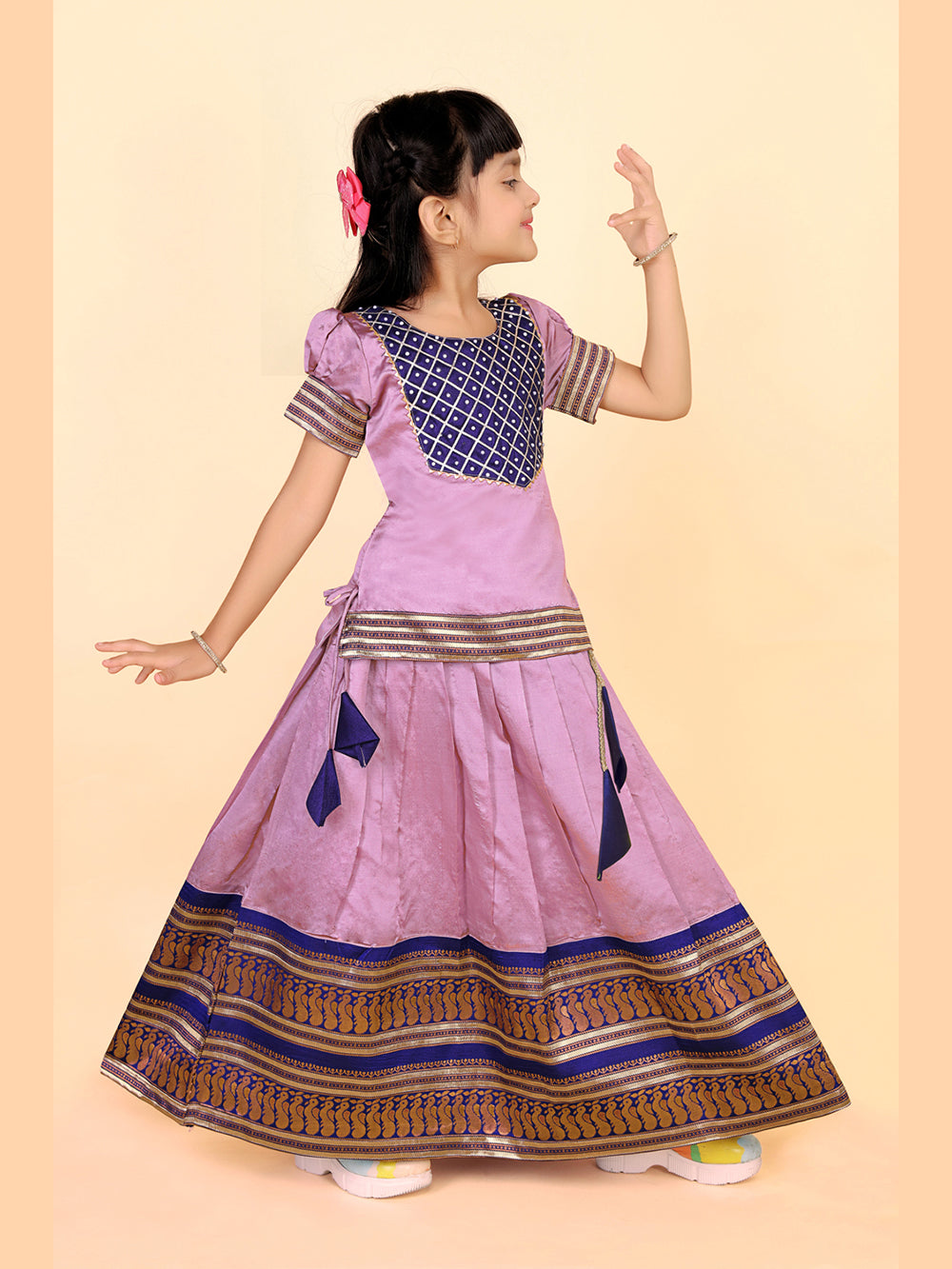 Baby Girls Ethnic Wear Printed Lehenga Set