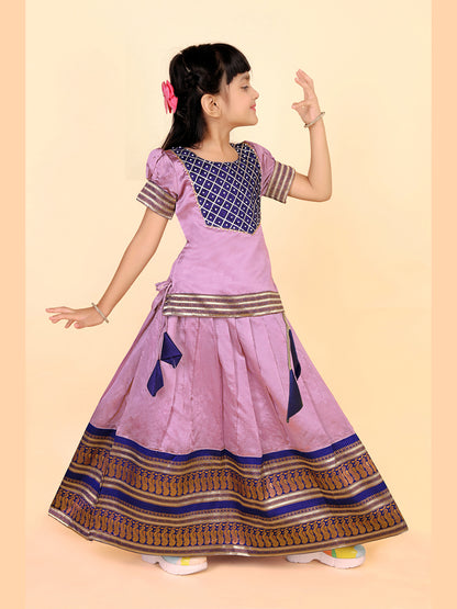 Baby Girls Ethnic Wear Printed Lehenga Set