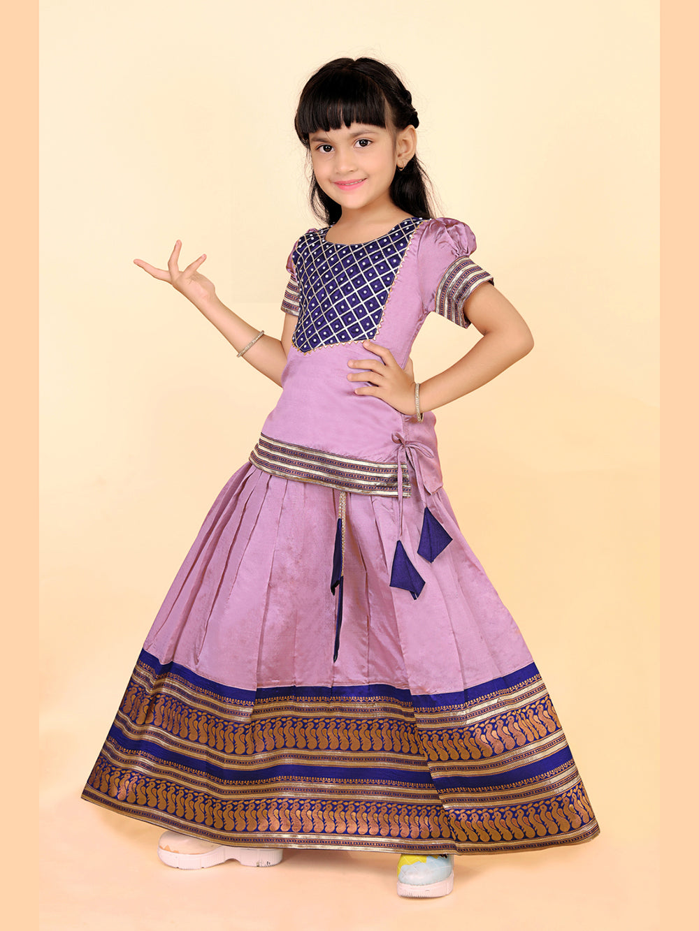 Baby Girls Ethnic Wear Printed Lehenga Set