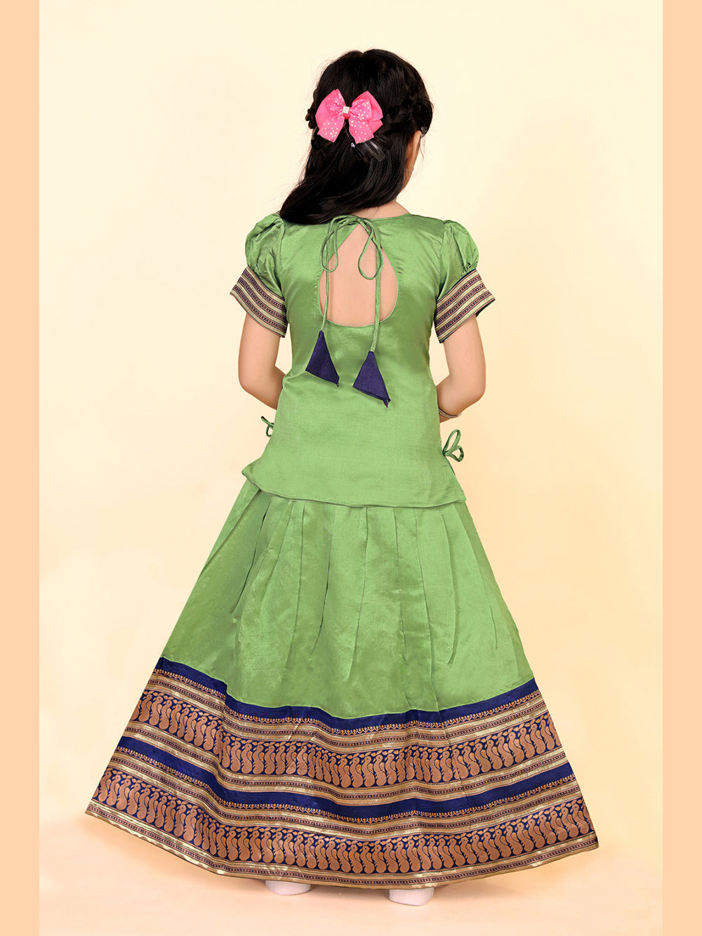 Baby Girls Printed Lehenga Choli Set – Festive Ethnic Wear