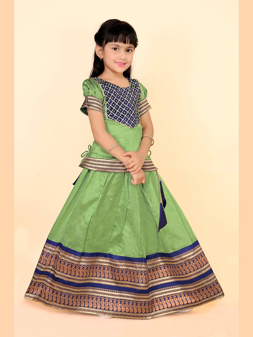 Baby Girls Ethnic Wear Printed Lehenga Set