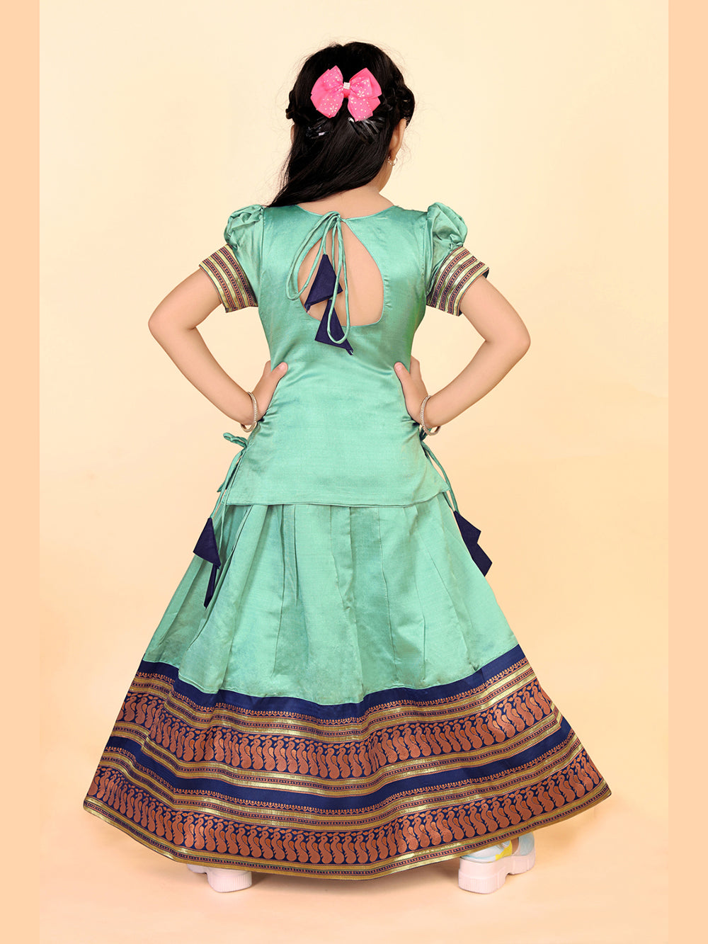 Baby Girls Ethnic Wear Printed Lehenga Set