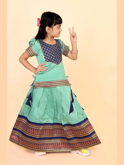 Baby Girls Ethnic Wear Printed Lehenga Set