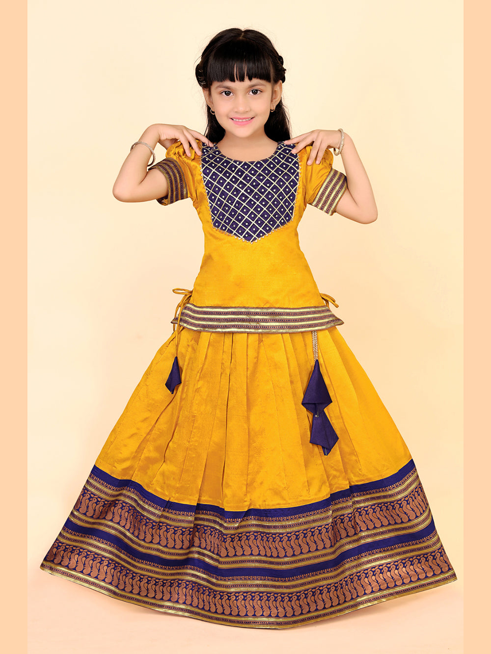 Baby Girls Ethnic Wear Printed Lehenga Set