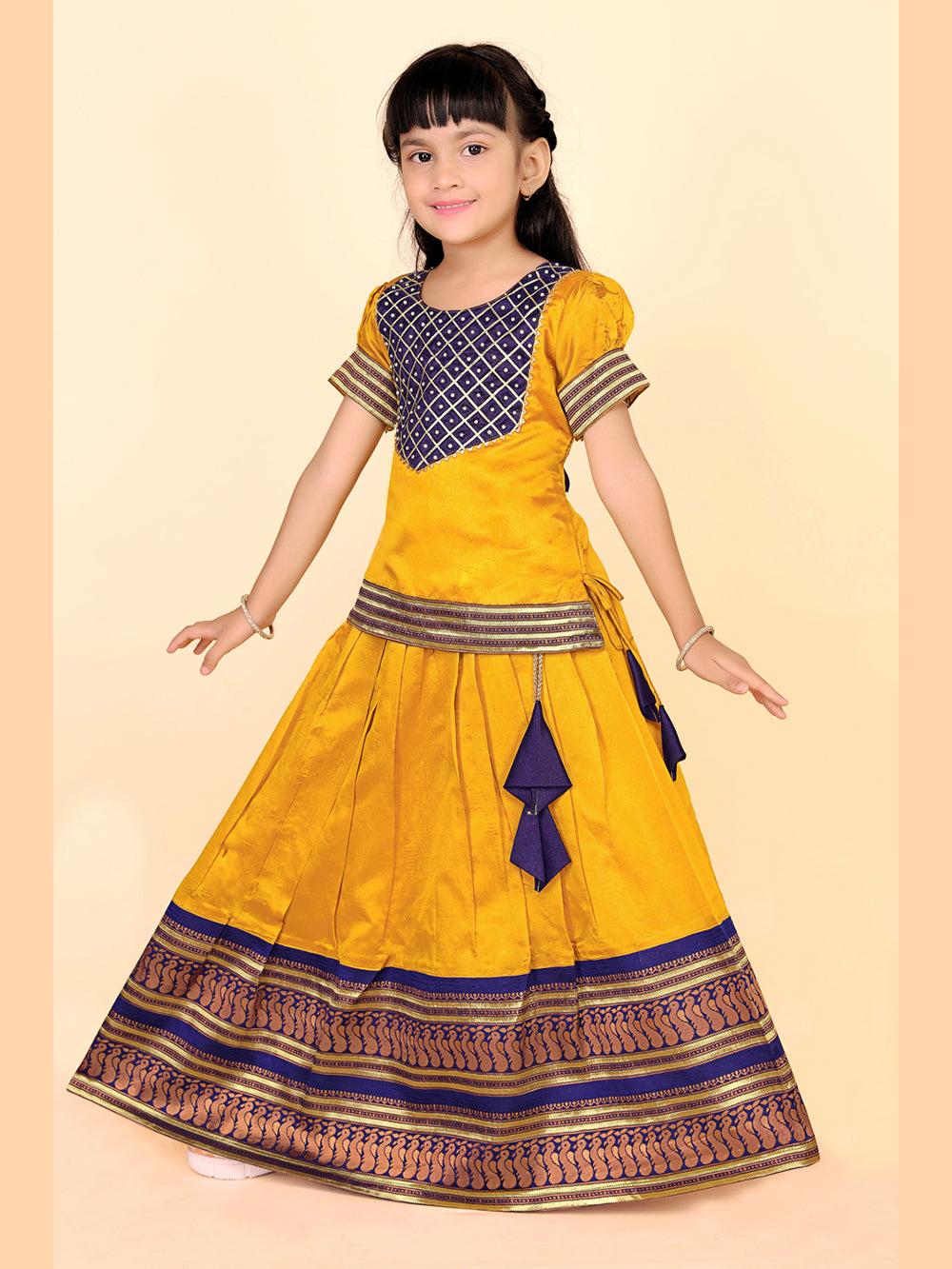 Baby Girls Printed Lehenga Choli Set – Festive Ethnic Wear
