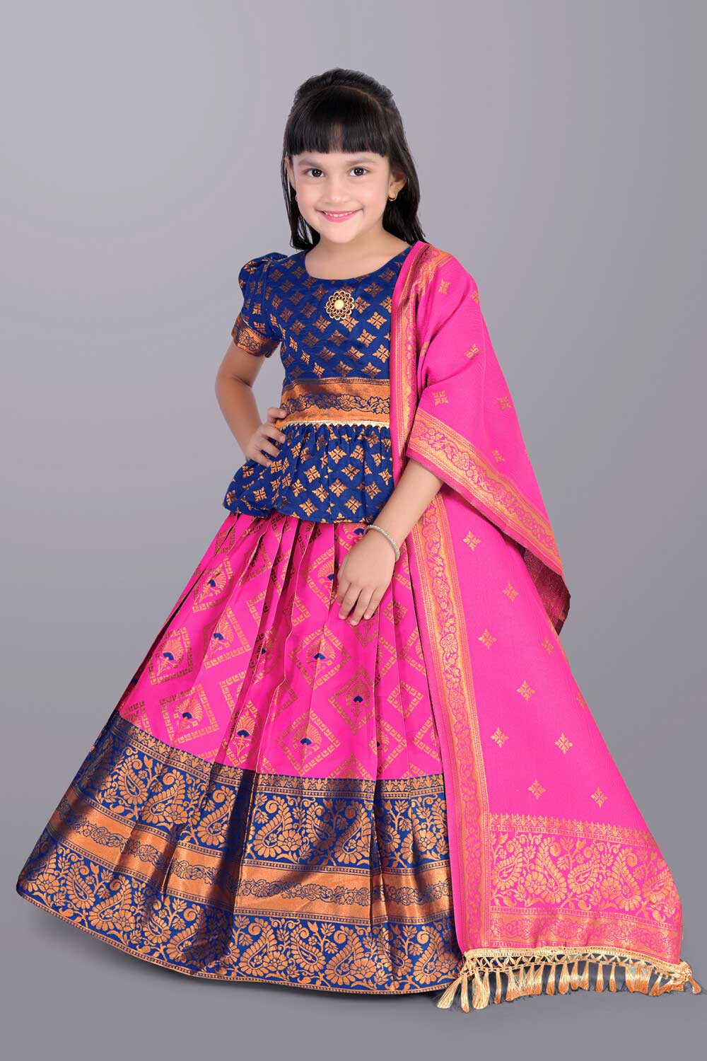 Girls Printed Lehenga Choli with Dupatta – Festive Ethnic Wear