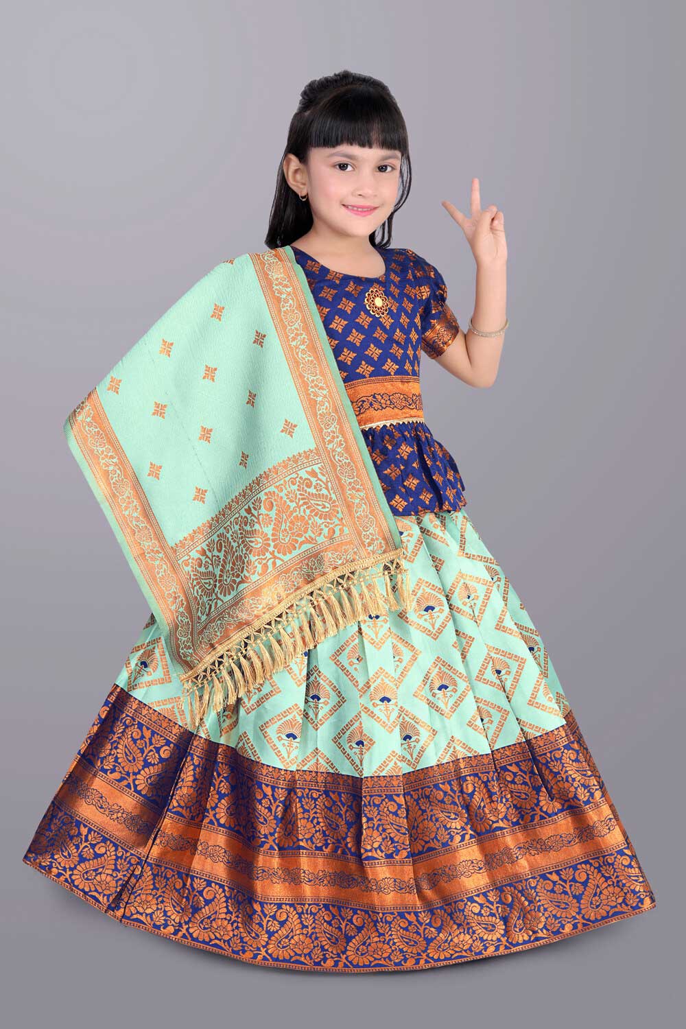 Girls Printed Lehenga Choli with Dupatta – Festive Ethnic Wear