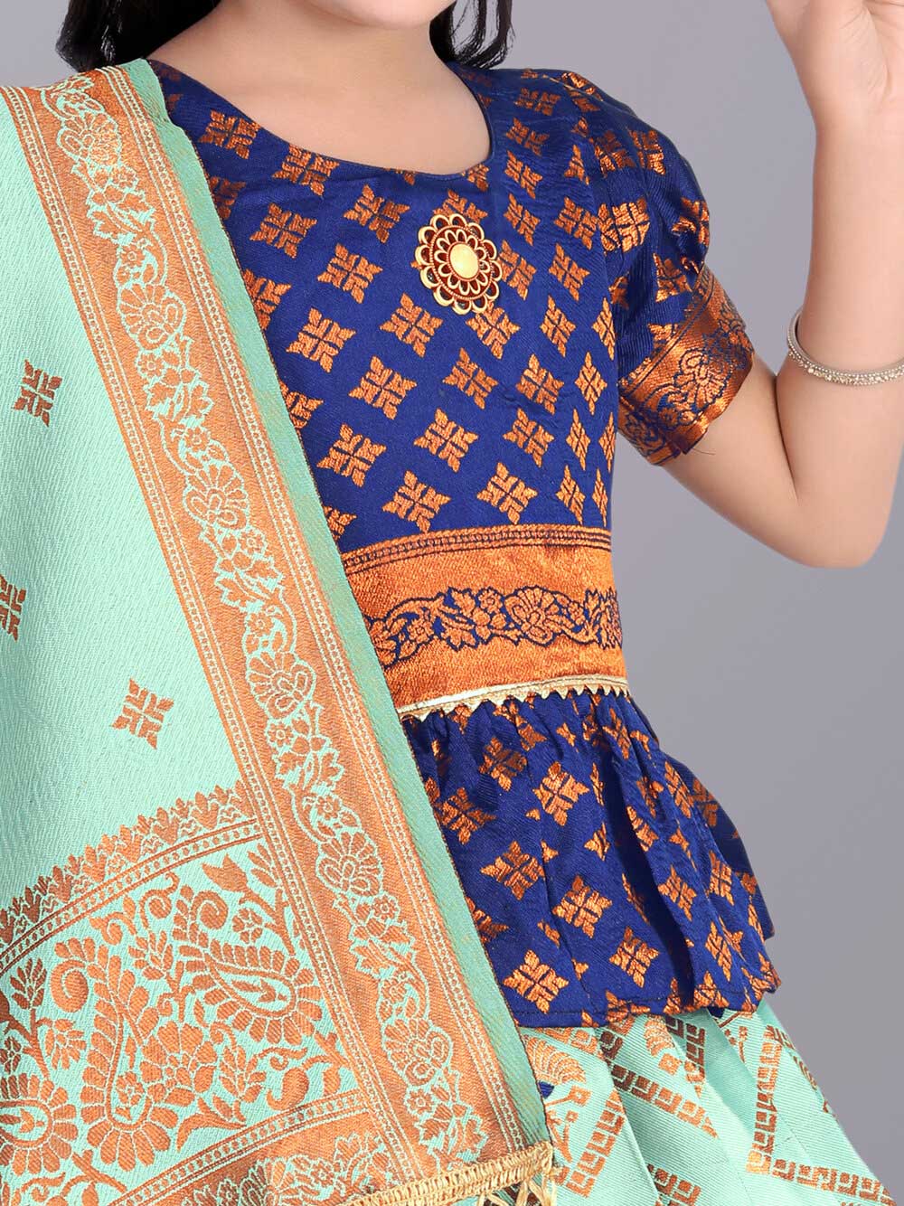 Girls Printed Lehenga Choli with Dupatta – Festive Ethnic Wear